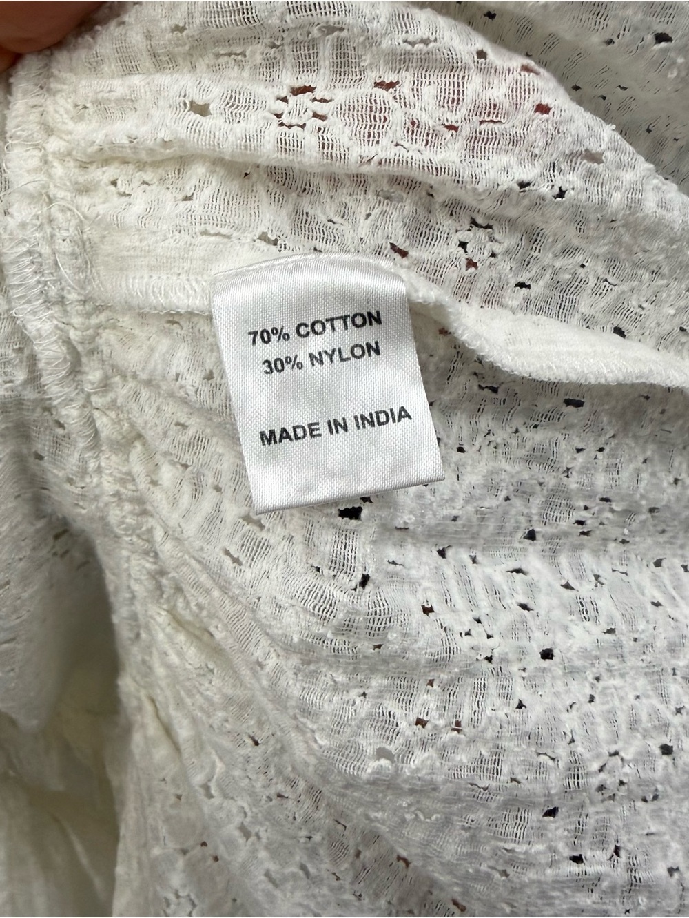 Ivory Ruffle Lace Peasant Top - Picture 7 of 10